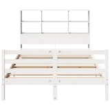 Bookcase Bed without Mattress White 120x200 cm Solid Wood Pine 3321898