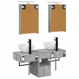 Bathroom Cabinet Set 5 pcs Grey Sonoma Engineered Wood 3406276