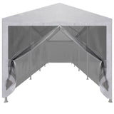 Party Tent with 10 Mesh Sidewalls 12x3 m 45112