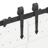 Sliding Door Hardware Kit 427 cm Steel Black 3295782