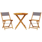 Bistro Set Anthracite Solid acacia wood, 100% polyester fabric 3281845
