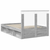 Bed Frame with Drawer Grey Sonoma 120 x 190 cm Solid Pine Wood 3409377