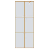 Walk-in Shower Wall Gold 80 x 195 cm Tempered Glass 42022052