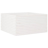 Garden Planter White 90x90x46 cm Solid Wood Pine 3282425