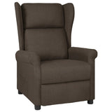 Recliner Chair Dark Brown Fabric 340954
