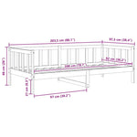 Day Bed without Mattress Solid Wood Pine 90x200cm 806940