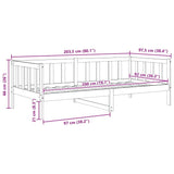 Day Bed without Mattress Solid Wood Pine 90x200cm 806940