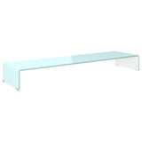 ZNTS TV Stand/Monitor Riser Glass Green 110x30x13 cm 244148