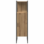 Bathroom Furniture Set with Door 3 pcs Brown 33 x 33 x 102.5 cm 3334375
