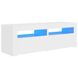 ZNTS TV Cabinet with LED Lights White 120x35x40 cm 804355