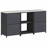Kitchen Storage Set HATTEM 3 pcs Anthracite Cold-rolled Steel 3392696