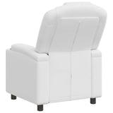 Recliner Chair White 75 x 95 x 106 cm Fabric 42051146
