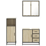 3 Piece Bathroom Furniture Set Sonoma Oak Engineered Wood 3300956