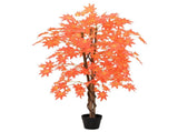 Artificial Maple Tree Red 80 x 16 x 120 cm Fabric and Wood 42042083