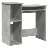 Desk with Shelves Concrete Grey 84x40x78 cm Engineered Wood 860448