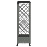 Raised Bed with Trellis and Roof Light Grey 169 x 40 x 129 cm 3423099