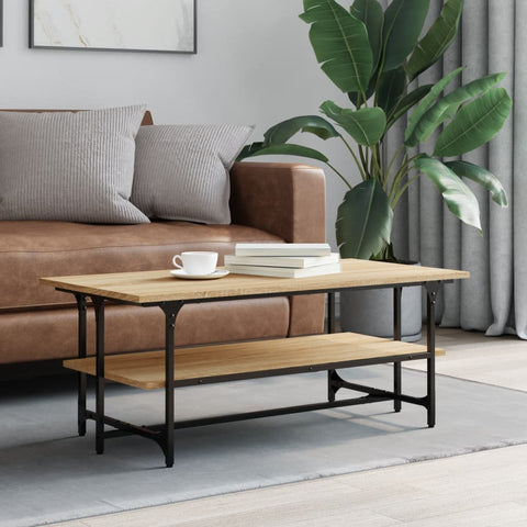 ZNTS Coffee Table Sonoma Oak 100x50x40 cm Engineered Wood 835320