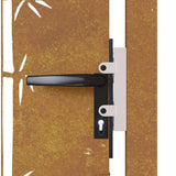 Garden Gate 100x175 cm Corten Steel Bamboo Design 153242