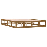 Bed Frame without Mattress Honey Brown 120x190 cm Small Double Solid Wood 820834