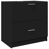 Sink Cabinet Black 59x37x59 cm Engineered Wood 848109