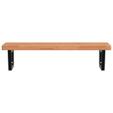 Basin Shelf Wall Mounted Steel and Solid Wood Beech 3302447