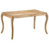 ZNTS Dining Table 135x75x76 cm Solid Mango Wood 247114