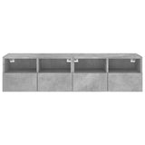 TV Wall Cabinets 2 pcs Concrete Grey 60x30x30 cm Engineered Wood 836861