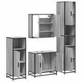 4 Piece Bathroom Furniture Set Grey Sonoma Engineered Wood 3301188