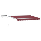 Electric Retractable Awning Burgundy and White 3 x 2 m 3421717