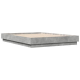 Bed Frame without Mattress Concrete Grey 140x190 cm 3209873