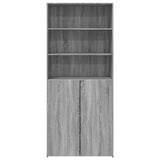Highboard Grey Sonoma 80x42.5x185 cm Engineered Wood 3281383