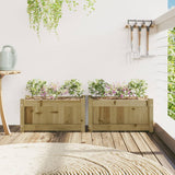 Garden Planters 2 pcs Impregnated Wood Pine 837448