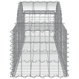 Arched Gabion Baskets 9 pcs 200x50x40/60 cm Galvanised Iron 3146264