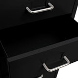 Mobile File Cabinet Black 28x41x109 cm Metal 335922