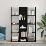 Room Divider Black Oak 100 x 24 x 140 cm Engineered Wood 875012