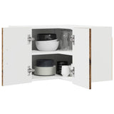 Wall Corner Cabinet LUCCA Old Wood 57 x 57 x 40 cm 884963
