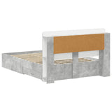 Bed Frame with Storage Concrete Grey 150 x 200 cm 3433879