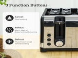 Sleek Textured Kettle and Four-Slice Toaster Set - Black T3398P422926
