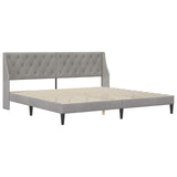 Bed Frame with Headboard Light Grey 180 x 200 cm Velvet 42027457