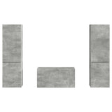 TV Cabinet Set 5 pcs Concrete Grey Engineered Wood 3409099