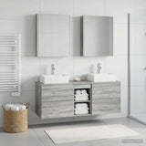 Bathroom Furniture Set 5 pcs Grey Sonoma 53 x 15.5 x 70 cm 3406812