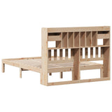 Bookcase Bed without Mattress 135x190cm Solid Wood Pine 3322591