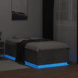 Bed Frame with LED without Mattress Concrete Grey 75x190 cm Small Single 3209670
