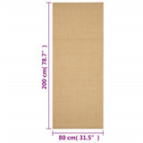 Rug Natural Sisal 80x200 cm 136306