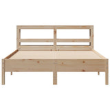 ZNTS Bed Frame without Mattress 150x200 cm King Size Solid Wood Pine 3306144