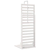 Outdoor Shower 225 cm Solid Pine Wood and Stainless Steel White 886349