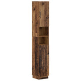 3 Piece Bathroom Cabinet Set HOORN Old Wood Engineered Wood 3417475