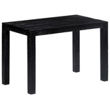 ZNTS Dining Table Black 118x60x76 cm Solid Mango Wood 247991