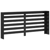 Radiator Cover Black Oak 175 x 20 x 82 cm Engineered Wood 869221