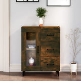 Sideboard Smoked Oak 69.5x34x90 cm Engineered Wood 817366